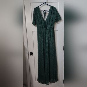 Baltic Born Venice lace green maxi dress size XL